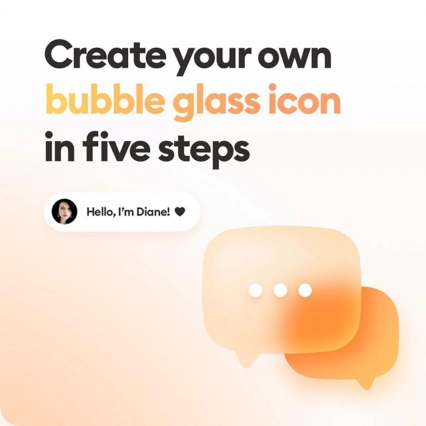 Create your own bubble glass icon